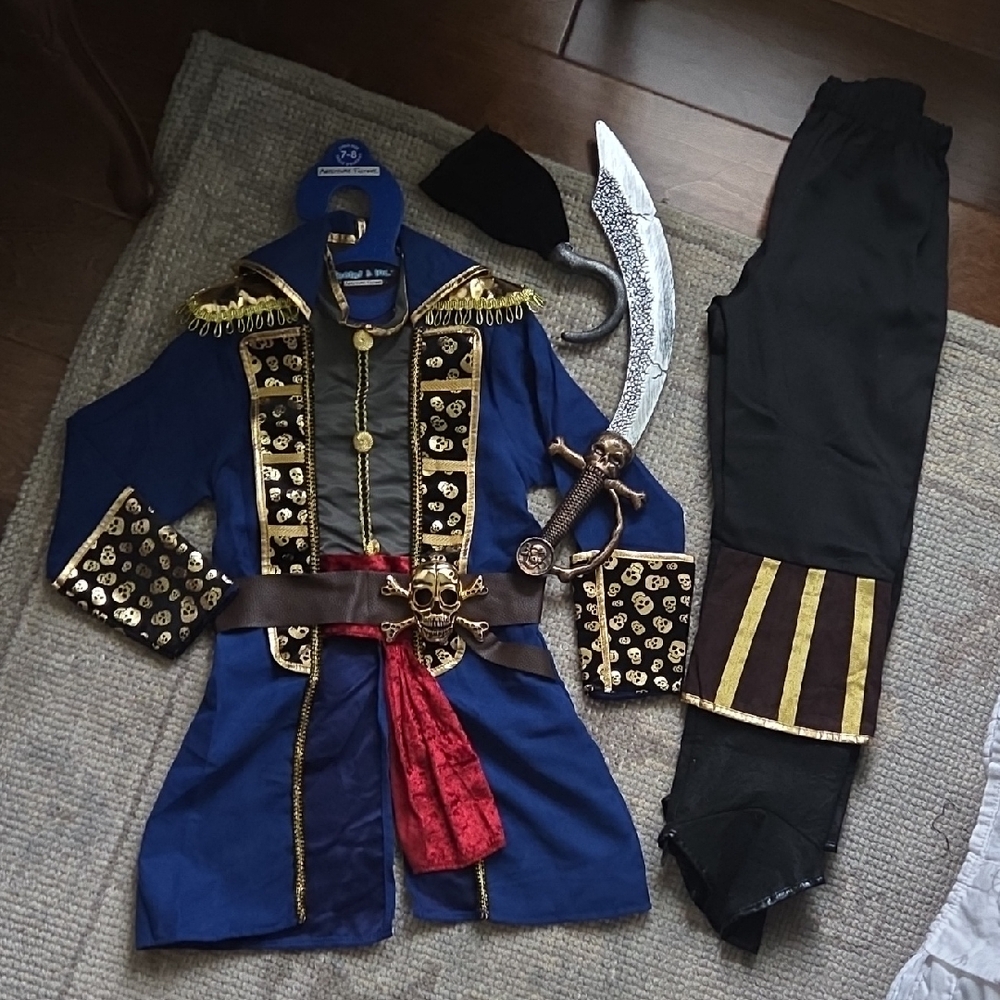 Pirate Adventure Kids Costume - Blue and Black